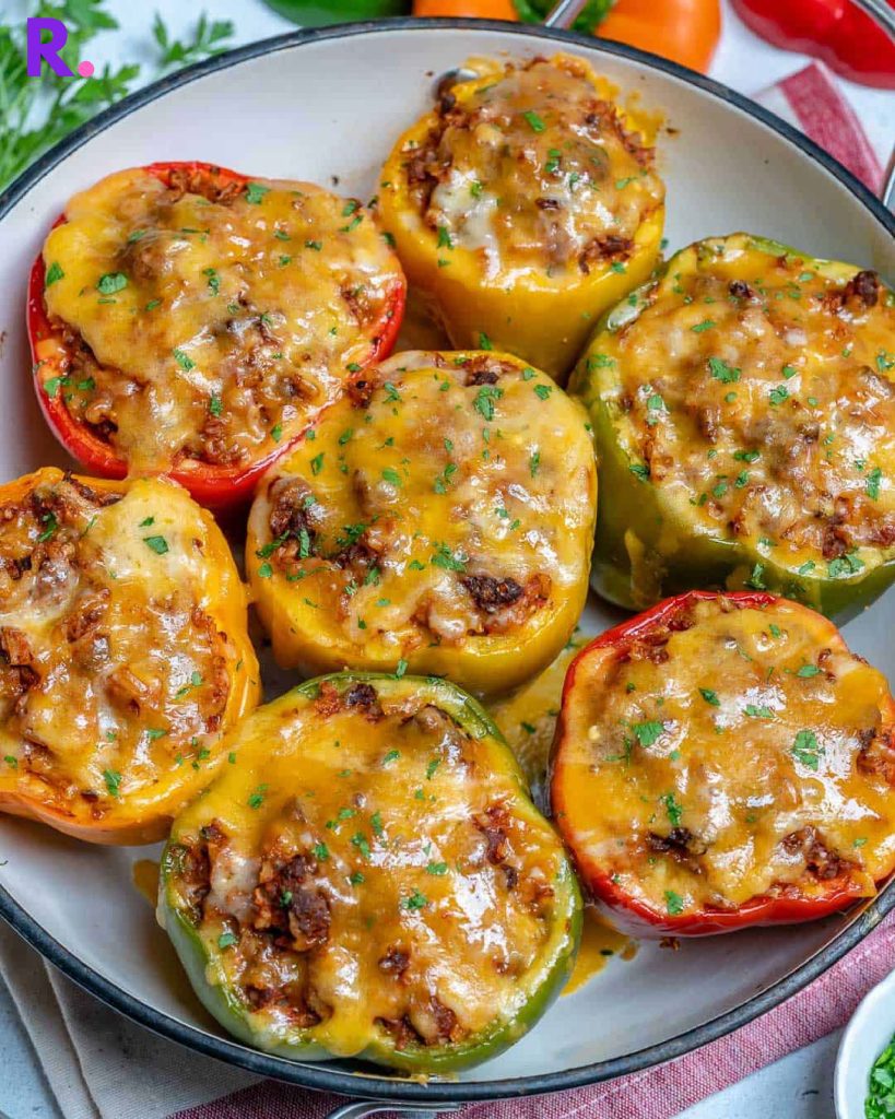Beef and Mushroom Stuffed Bell Peppers