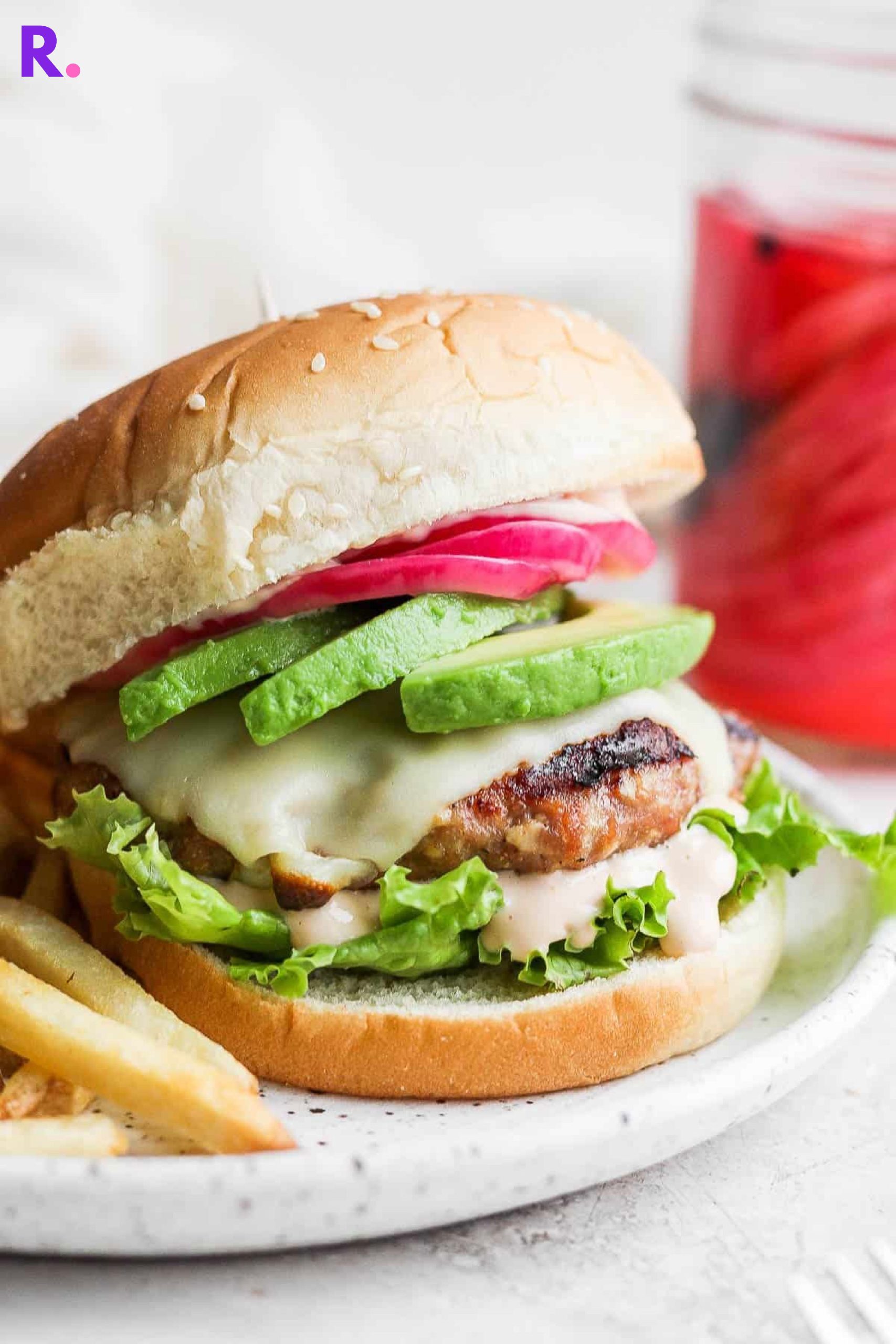 Grilled Beef Burgers with Avocado